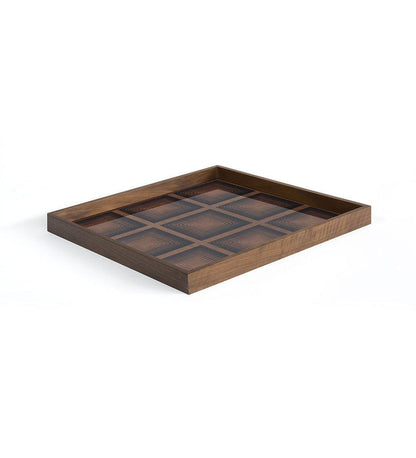 Allred Collaborative - Ethnicraft - Ink Squares Glass Tray - Square - - Ink Squares Glass Tray - Square - - 20919