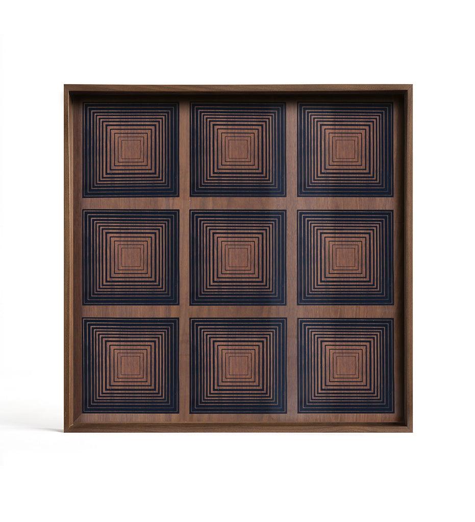 Allred Collaborative - Ethnicraft - Ink Squares Glass Tray - Square - - Ink Squares Glass Tray - Square - - 20920