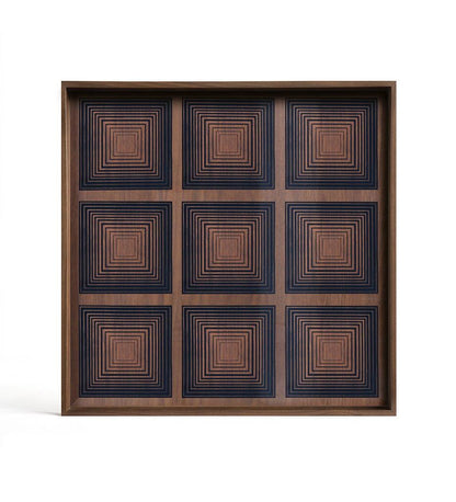 Allred Collaborative - Ethnicraft - Ink Squares Glass Tray - Square - - Ink Squares Glass Tray - Square - - 20920