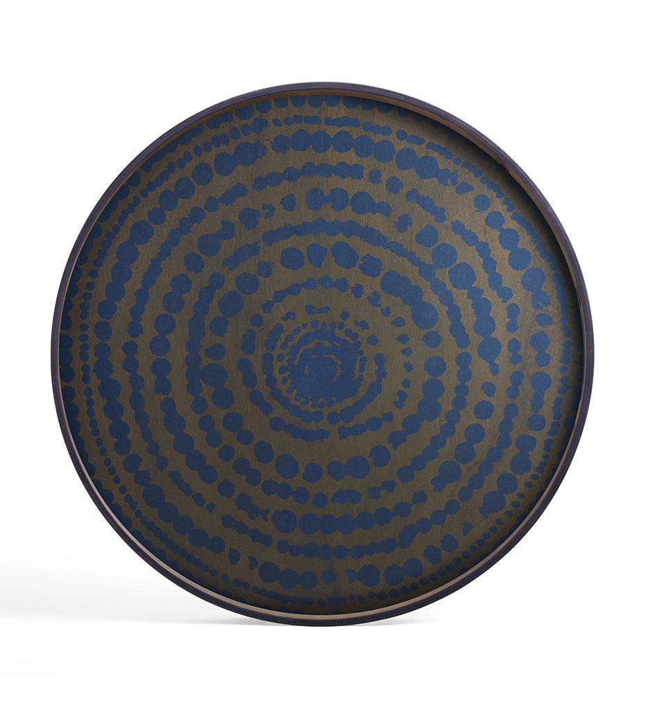 Allred Collaborative - Ethnicraft - Midnight Beads Wooden Tray - Round - XL - Midnight Beads Wooden Tray - Round - XL - 20449