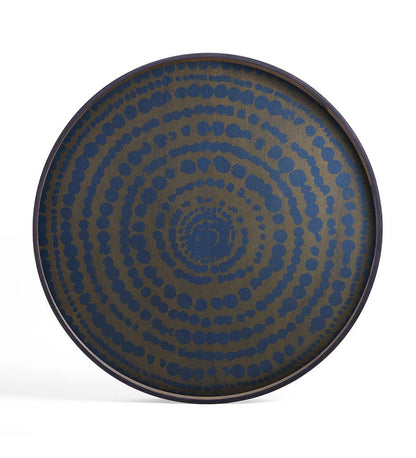 Allred Collaborative - Ethnicraft - Midnight Beads Wooden Tray - Round - XL - Midnight Beads Wooden Tray - Round - XL - 20449