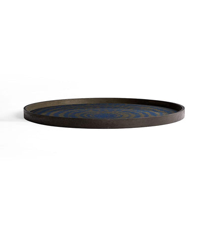 Allred Collaborative - Ethnicraft - Midnight Beads Wooden Tray - Round - XL - Midnight Beads Wooden Tray - Round - XL - 20449