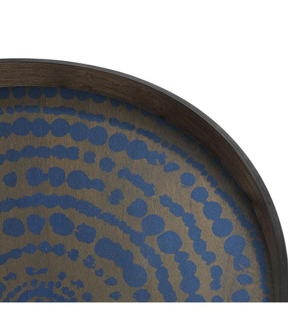 Allred Collaborative - Ethnicraft - Midnight Beads Wooden Tray - Round - XL - Midnight Beads Wooden Tray - Round - XL - 20449