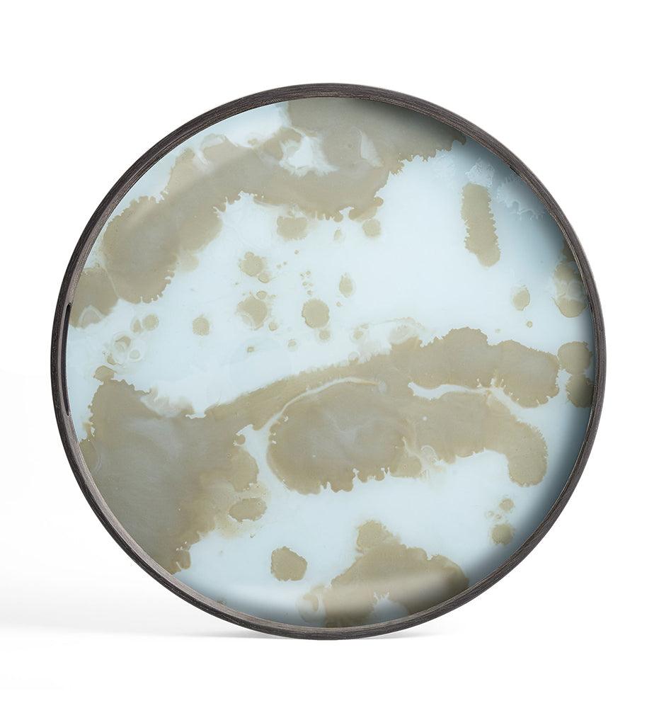 Allred Collaborative - Ethnicraft - Mist Gold Organic Glass Tray - Round - S - Mist Gold Organic Glass Tray - Round - S - 20361