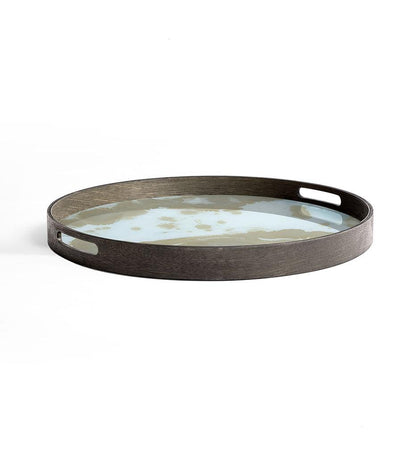 Allred Collaborative - Ethnicraft - Mist Gold Organic Glass Tray - Round - S - Mist Gold Organic Glass Tray - Round - S - 20361