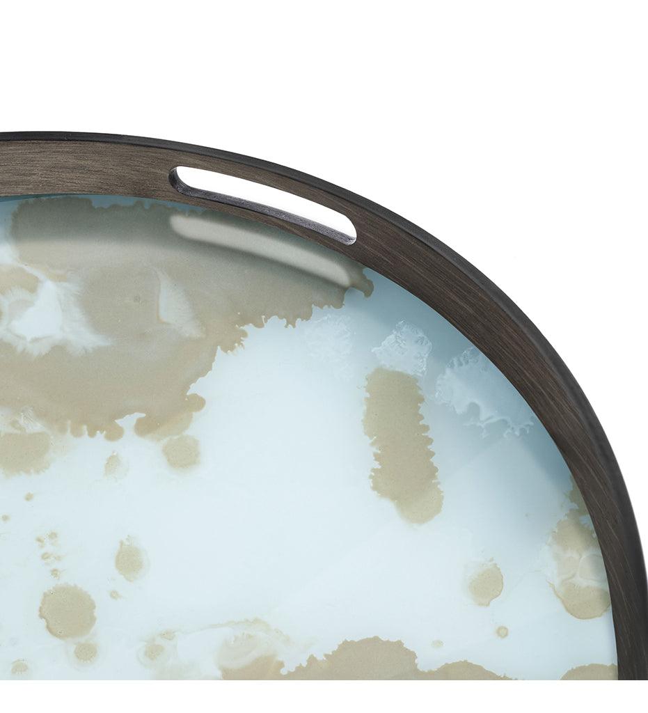 Allred Collaborative - Ethnicraft - Mist Gold Organic Glass Tray - Round - S - Mist Gold Organic Glass Tray - Round - S - 20361