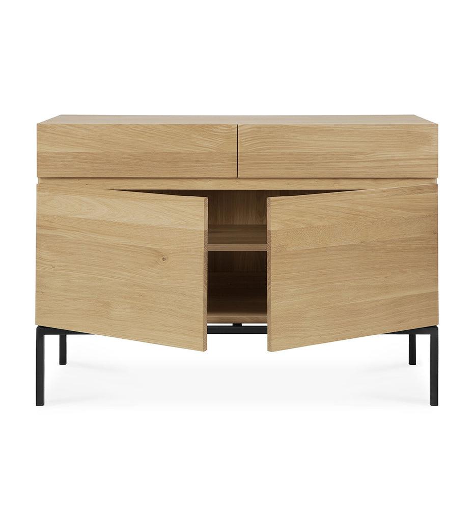 Allred Collaborative - Ethnicraft - Oak Ligna Sideboard - Black Metal - 2 Doors - Oak Ligna Sideboard - Black Metal - 2 Doors - 51114