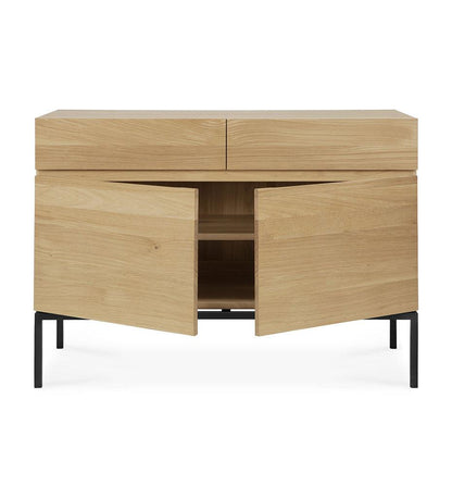 Allred Collaborative - Ethnicraft - Oak Ligna Sideboard - Black Metal - 2 Doors - Oak Ligna Sideboard - Black Metal - 2 Doors - 51114