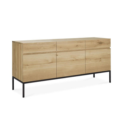 Allred Collaborative - Ethnicraft - Oak Ligna Sideboard - Black Metal - 3 Doors - Oak Ligna Sideboard - Black Metal - 3 Doors - 51115