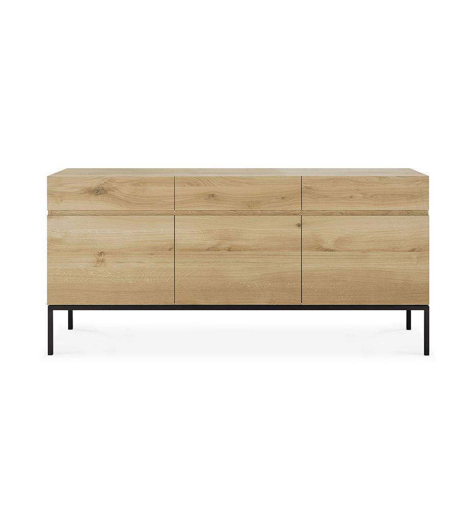 Allred Collaborative - Ethnicraft - Oak Ligna Sideboard - Black Metal - 3 Doors - Oak Ligna Sideboard - Black Metal - 3 Doors - 51115