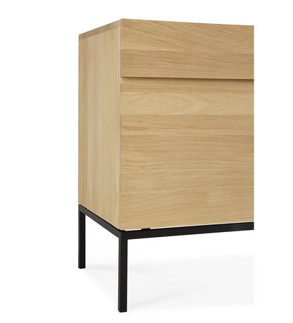 Allred Collaborative - Ethnicraft - Oak Ligna Sideboard - Black Metal - 3 Doors - Oak Ligna Sideboard - Black Metal - 3 Doors - 51115