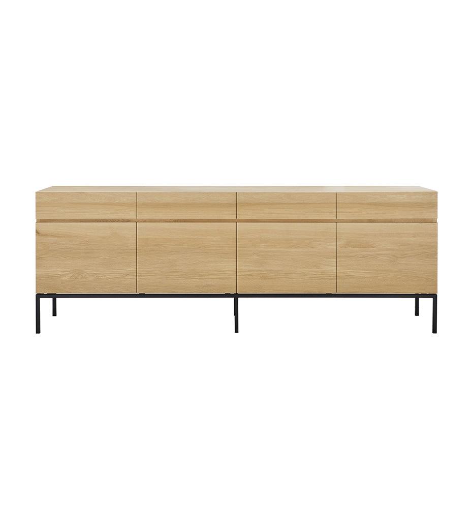 Allred Collaborative - Ethnicraft - Oak Ligna Sideboard - Black Metal - 4 Doors - Oak Ligna Sideboard - Black Metal - 4 Doors - 51116