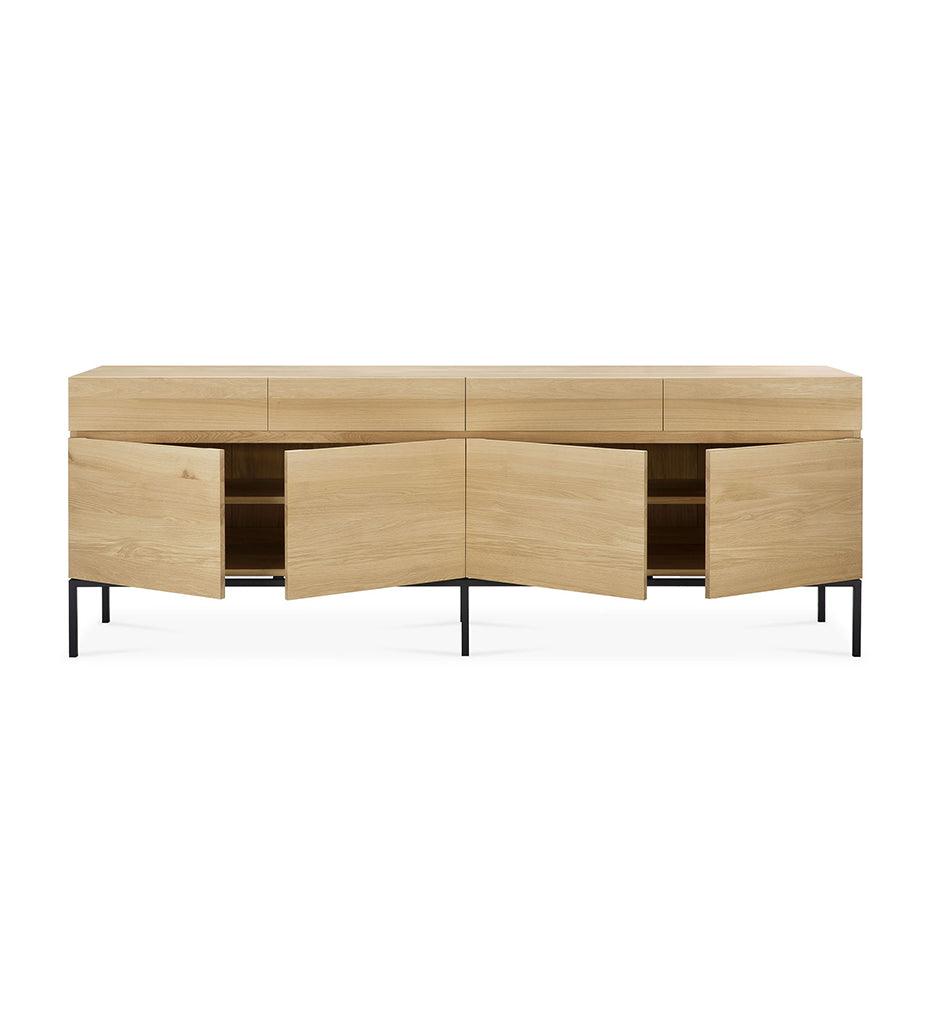 Allred Collaborative - Ethnicraft - Oak Ligna Sideboard - Black Metal - 4 Doors - Oak Ligna Sideboard - Black Metal - 4 Doors - 51116