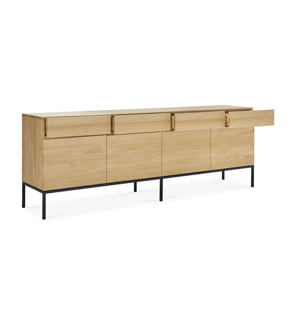 Allred Collaborative - Ethnicraft - Oak Ligna Sideboard - Black Metal - 4 Doors - Oak Ligna Sideboard - Black Metal - 4 Doors - 51116