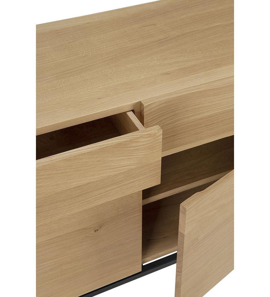 Allred Collaborative - Ethnicraft - Oak Ligna Sideboard - Black Metal - 4 Doors - Oak Ligna Sideboard - Black Metal - 4 Doors - 51116