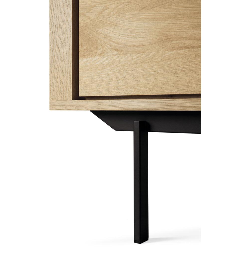 Allred Collaborative - Ethnicraft - Oak Shadow Sideboard - Black Legs - 1 Door - Oak Shadow Sideboard - Black Legs - 1 Door - 51388