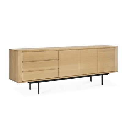 Allred Collaborative - Ethnicraft - Oak Shadow Sideboard - Black Legs - 3 Doors - Oak Shadow Sideboard - Black Legs - 3 Doors - 51386