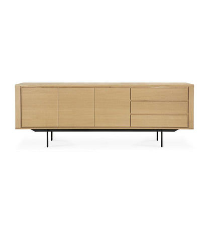 Allred Collaborative - Ethnicraft - Oak Shadow Sideboard - Black Legs - 3 Doors - Oak Shadow Sideboard - Black Legs - 3 Doors - 51386