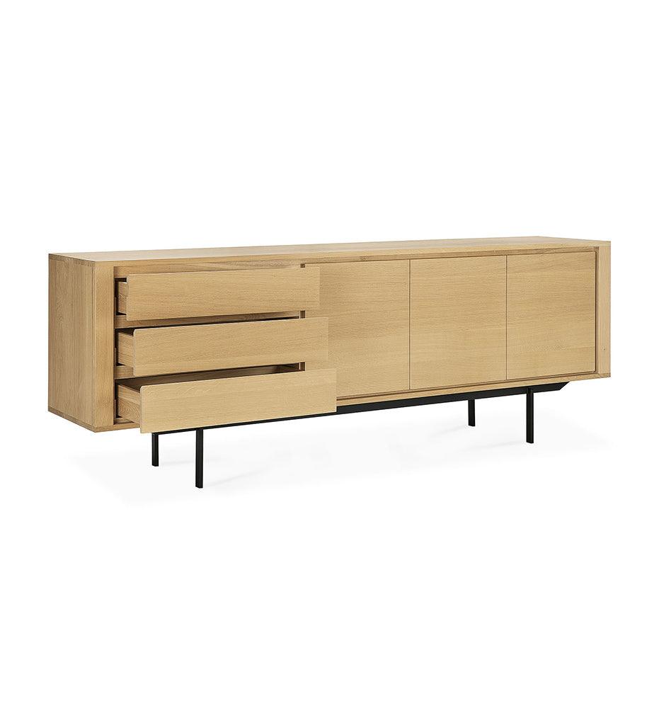 Allred Collaborative - Ethnicraft - Oak Shadow Sideboard - Black Legs - 3 Doors - Oak Shadow Sideboard - Black Legs - 3 Doors - 51386