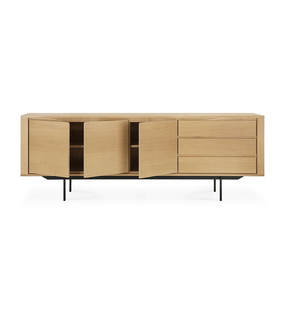 Allred Collaborative - Ethnicraft - Oak Shadow Sideboard - Black Legs - 3 Doors - Oak Shadow Sideboard - Black Legs - 3 Doors - 51386