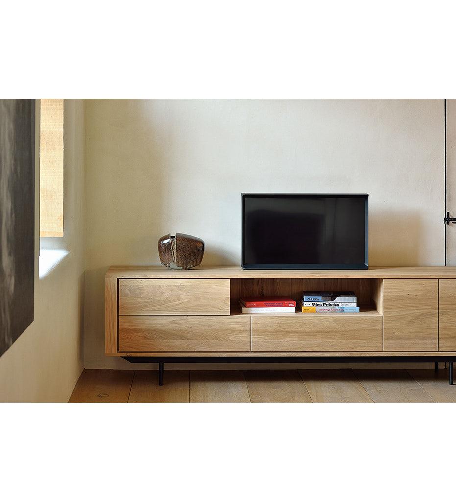 Allred Collaborative - Ethnicraft - Oak Shadow TV Cupboard - Metal Legs - - Oak Shadow TV Cupboard - Metal Legs - - 51315