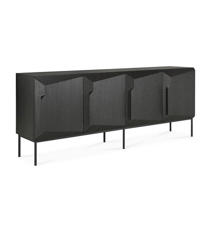 Allred Collaborative - Ethnicraft - Oak Stairs Black Sideboard - - Oak Stairs Black Sideboard - - 50438