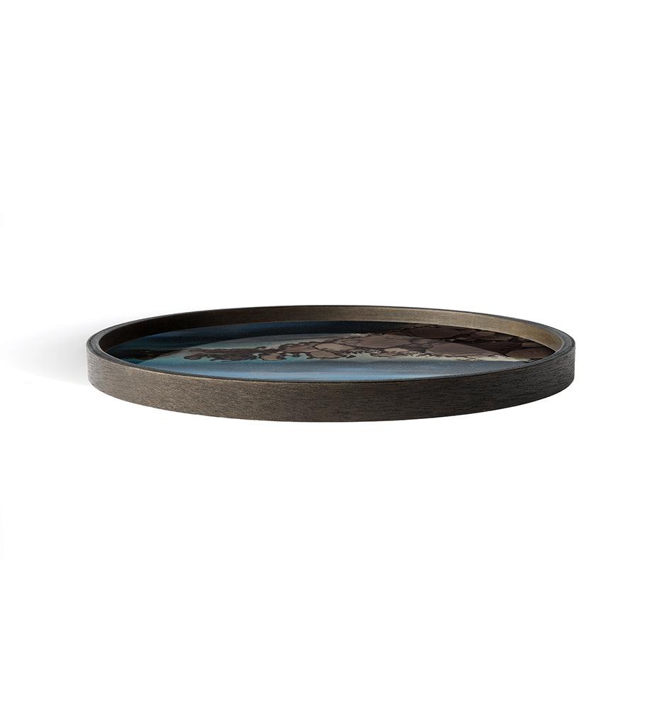 Allred Collaborative - Ethnicraft - Organic Glass Valet Tray - Slate - Round - L - Organic Glass Valet Tray - Slate - Round - L - 20923