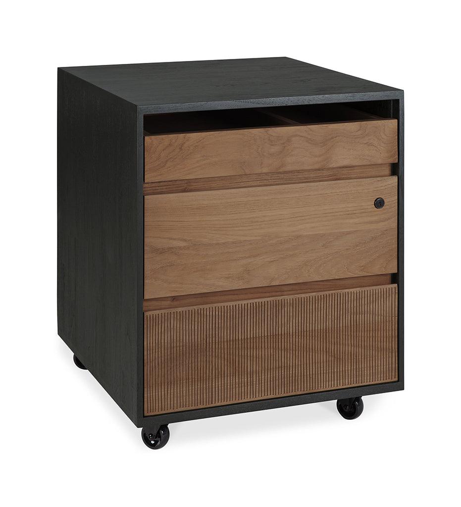 Allred Collaborative - Ethnicraft - Oscar Drawer Unit - Varnished Black Teak - 3 Drawers - With Keylock - Oscar Drawer Unit - Varnished Black Teak - 3 Drawers - With Keylock - 10127