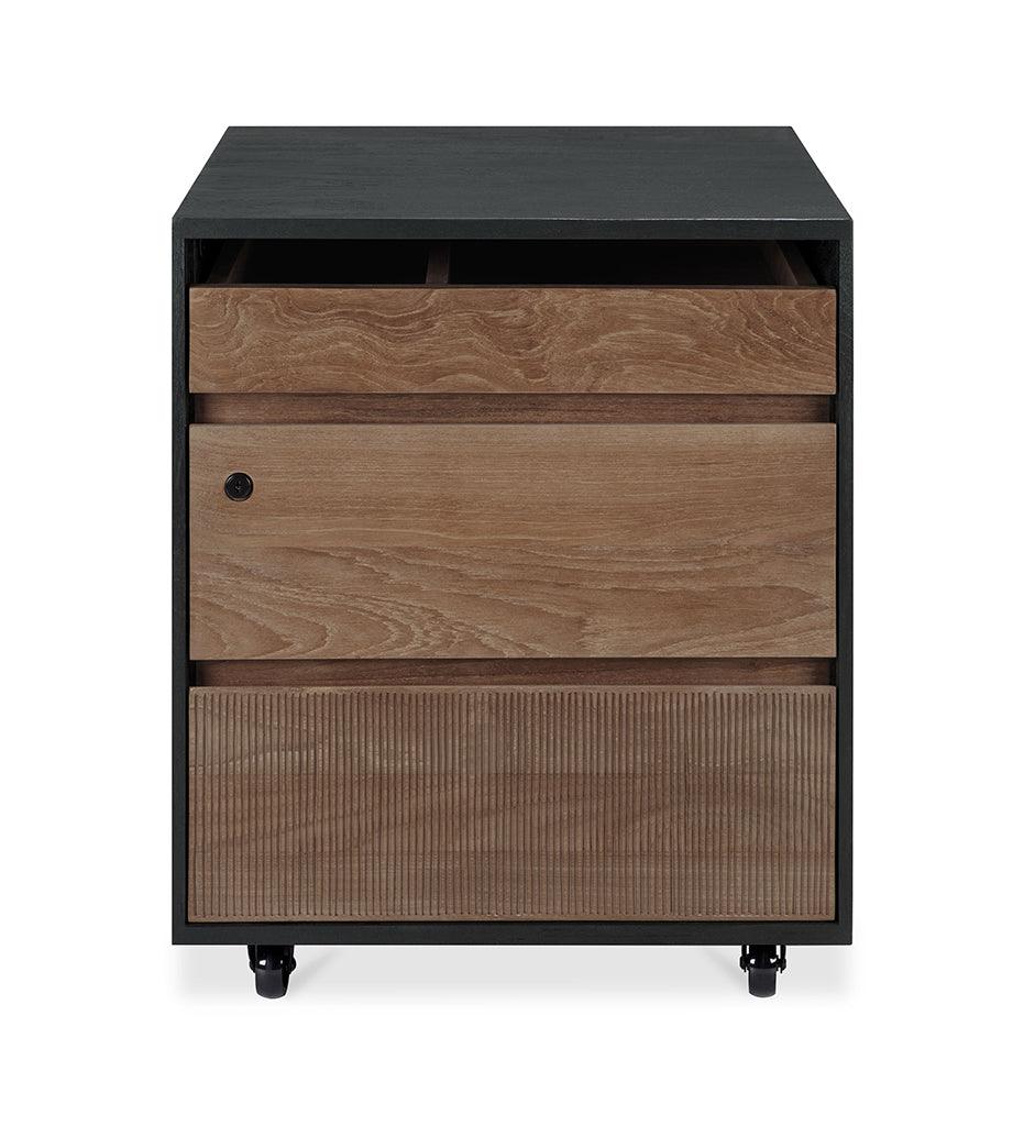 Allred Collaborative - Ethnicraft - Oscar Drawer Unit - Varnished Black Teak - 3 Drawers - With Keylock - Oscar Drawer Unit - Varnished Black Teak - 3 Drawers - With Keylock - 10127