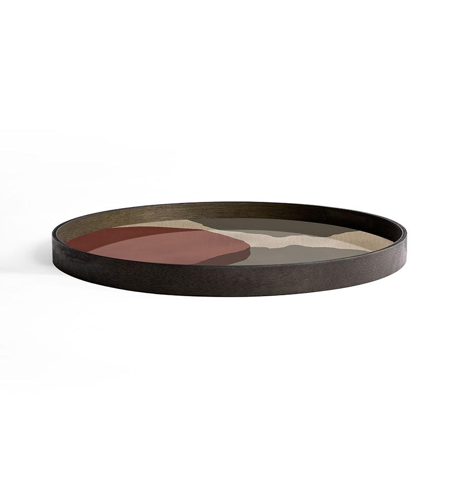 Allred Collaborative - Ethnicraft - Overlapping Dots Glass Tray - Round - L - Overlapping Dots Glass Tray - Round - L - 20439