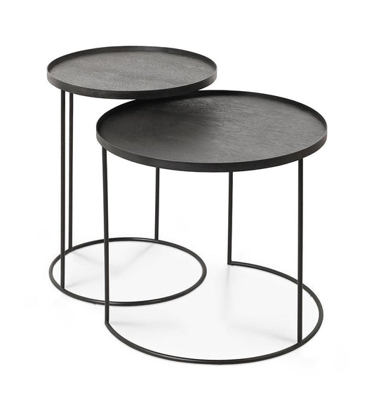 Allred Collaborative - Ethnicraft - Round Tray Side Table Frame Set - Round Tray Side Table Frame Set - 20721