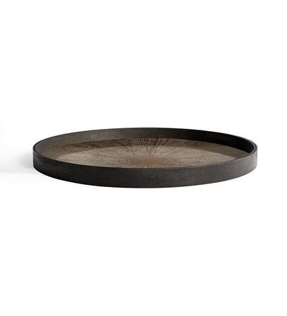 Allred Collaborative - Ethnicraft - Slice Mirror Tray - Bronze - Round - L - Slice Mirror Tray - Bronze - Round - L - 20407