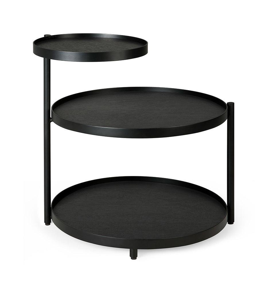 Allred Collaborative - Ethnicraft - Swivel Tray Side Table Frame - Varnished Black Wood - Swivel Tray Side Table Frame - Varnished Black Wood - 20729