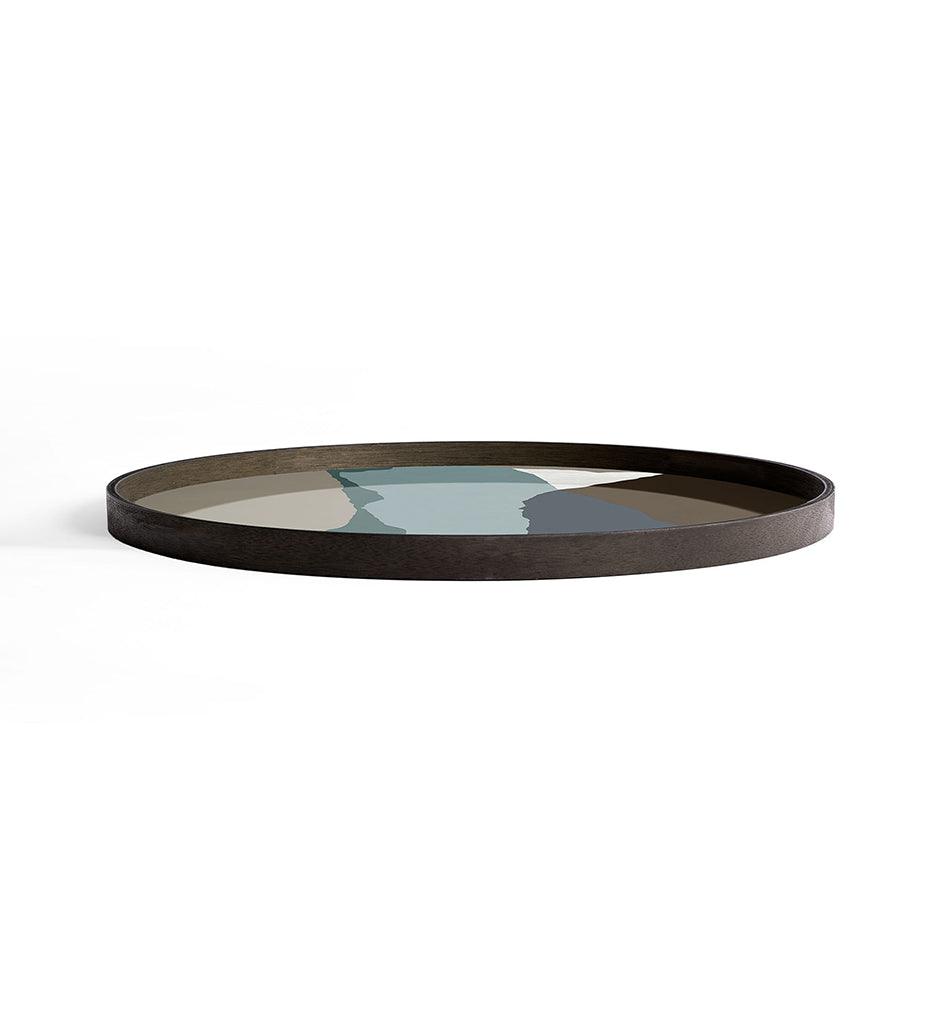 Allred Collaborative - Ethnicraft - Wabi Sabi Glass Tray - Graphite - Round - XL - Wabi Sabi Glass Tray - Graphite - Round - XL - 20462