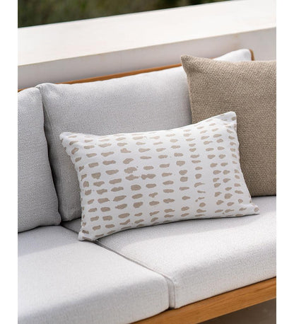 Allred Collaborative - Ethnicraft - White Dots Outdoor Cushion - - White Dots Outdoor Cushion - - 21101