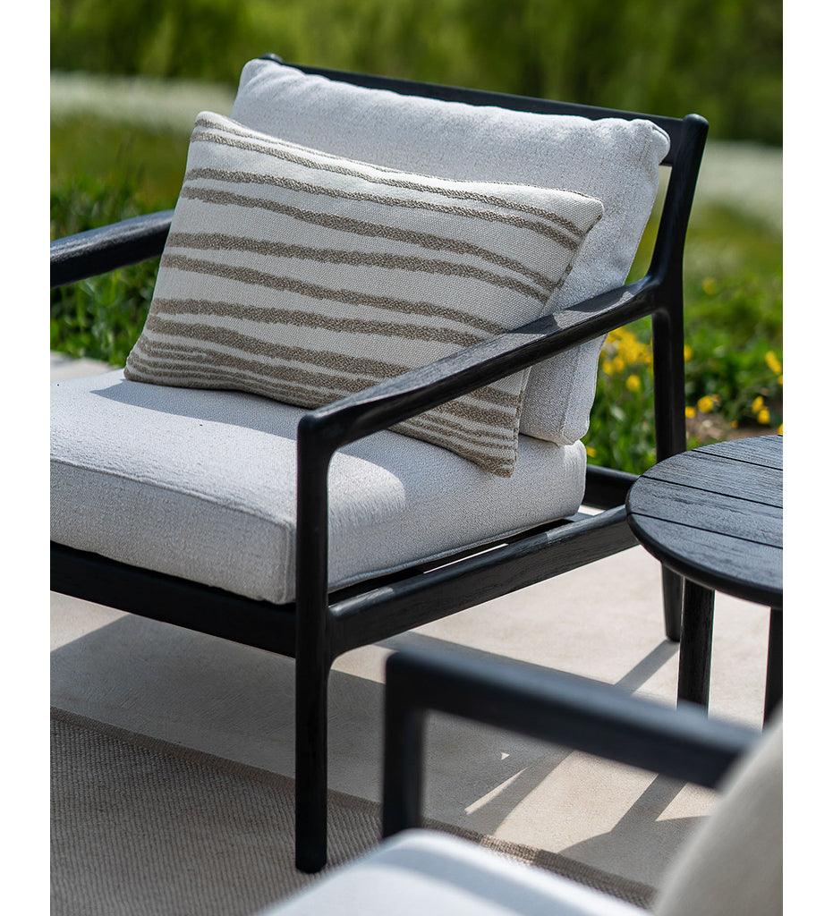 Allred Collaborative - Ethnicraft - White Stripes Outdoor Cushion - Lumbar - White Stripes Outdoor Cushion - Lumbar - 21102