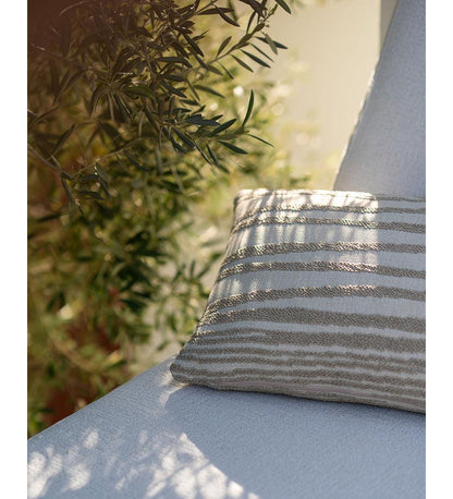 Allred Collaborative - Ethnicraft - White Stripes Outdoor Cushion - Lumbar - White Stripes Outdoor Cushion - Lumbar - 21102