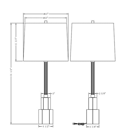 Allred Collaborative - FlowDecor - Breton Table Lamp - - Breton Table Lamp - - 4409-OWC