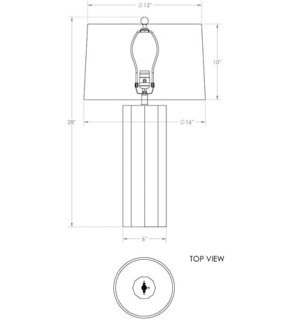 Allred Collaborative - FlowDecor - Capri Table Lamp - - Capri Table Lamp - - 4403-OWC