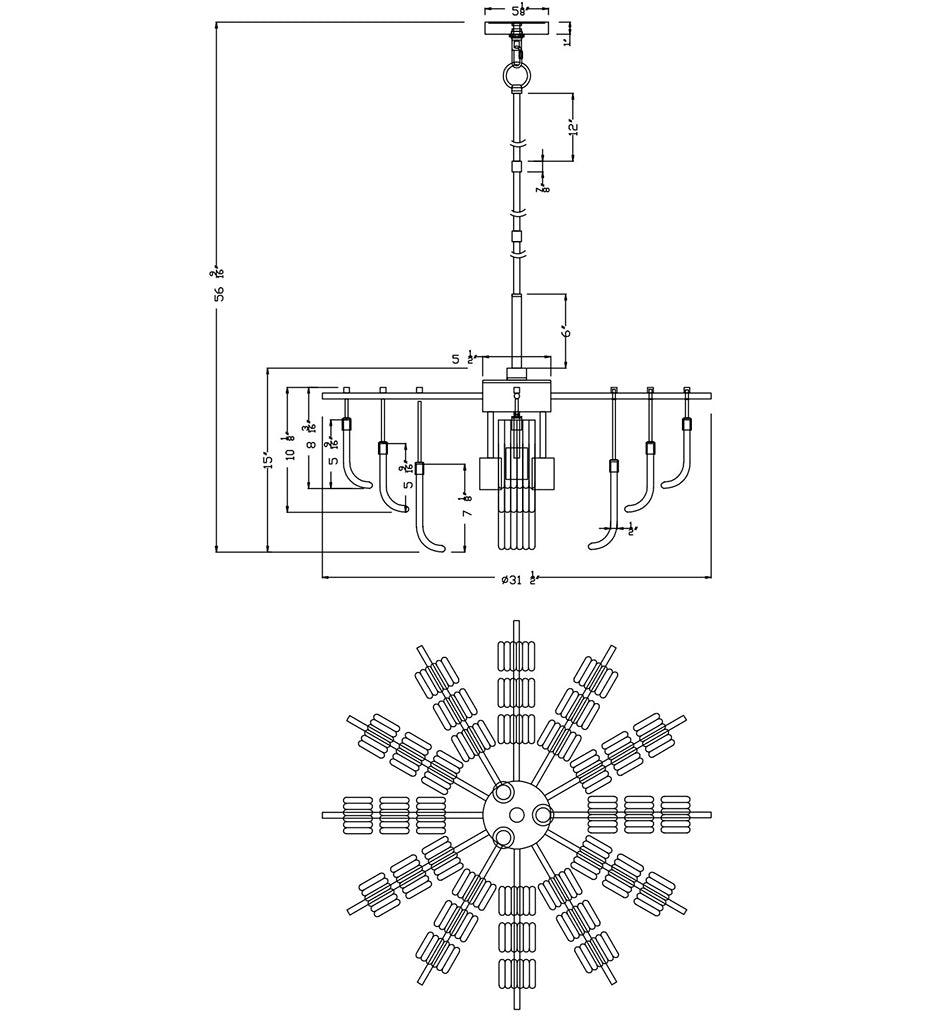 Allred Collaborative - FlowDecor - Ferris Chandelier - - Ferris Chandelier - - 6051