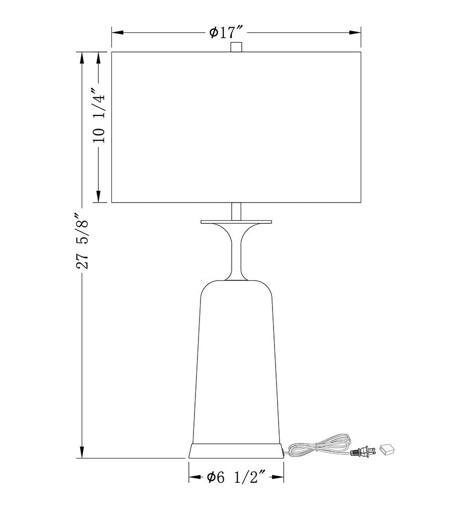 Allred Collaborative - FlowDecor - Fletcher Table Lamp - - Fletcher Table Lamp - - 4552-OWC