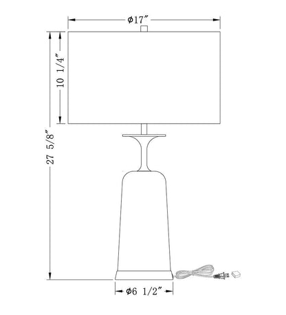 Allred Collaborative - FlowDecor - Fletcher Table Lamp - - Fletcher Table Lamp - - 4552-OWC