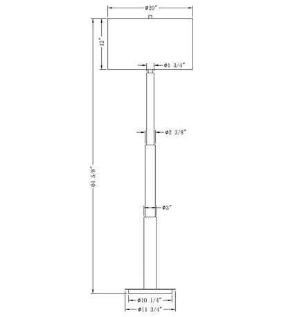 Allred Collaborative - FlowDecor - Hailey Floor Lamp - - Hailey Floor Lamp - - 3980-BGC