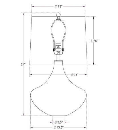 Allred Collaborative - FlowDecor - Jackson Table Lamp - - Jackson Table Lamp - - 3954-BGC