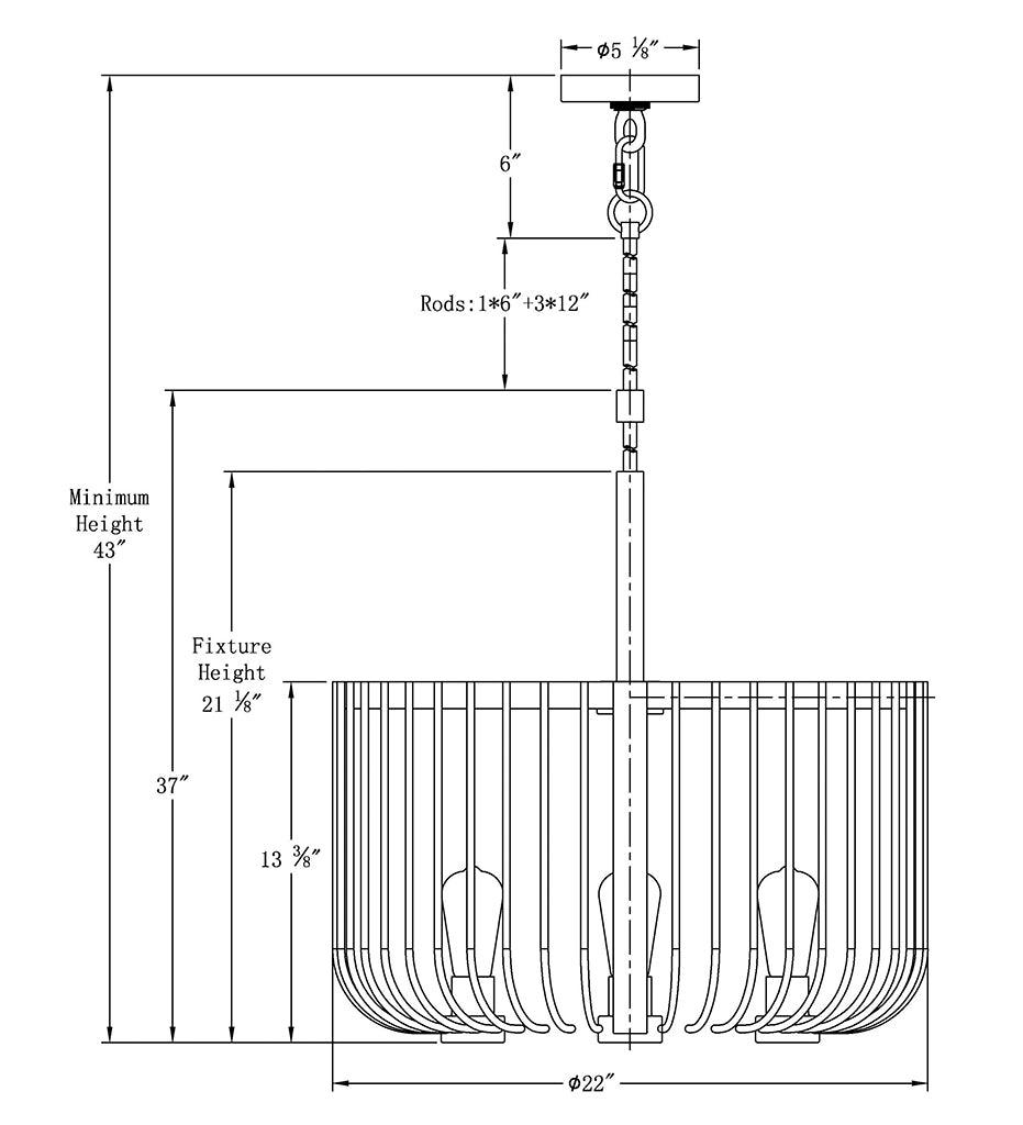 Allred Collaborative - FlowDecor - Norfolk Chandelier - - Norfolk Chandelier - - 6040