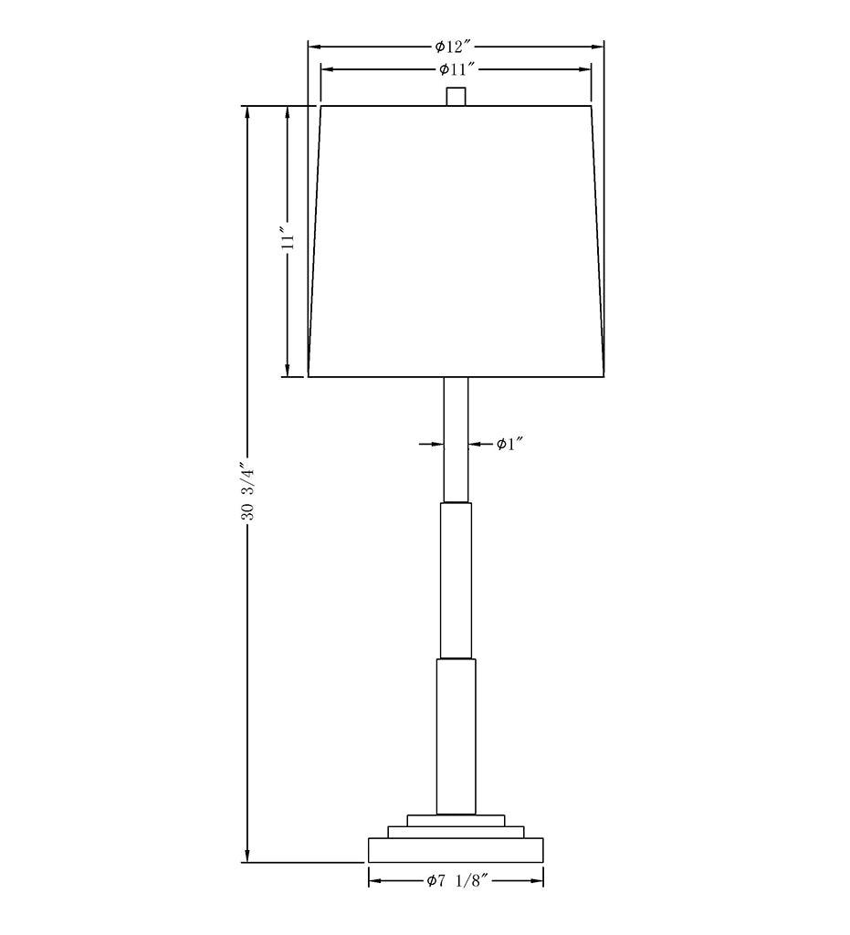 Allred Collaborative - FlowDecor - Robinson Table Lamp - Robinson Table Lamp - 3821-OWC