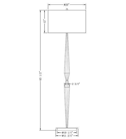 Allred Collaborative - FlowDecor - Shaw Floor Lamp - Shaw Floor Lamp - 3885-WHL