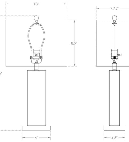 Allred Collaborative - FlowDecor - Sumatra Table Lamp - - Sumatra Table Lamp - - 4401-WHC