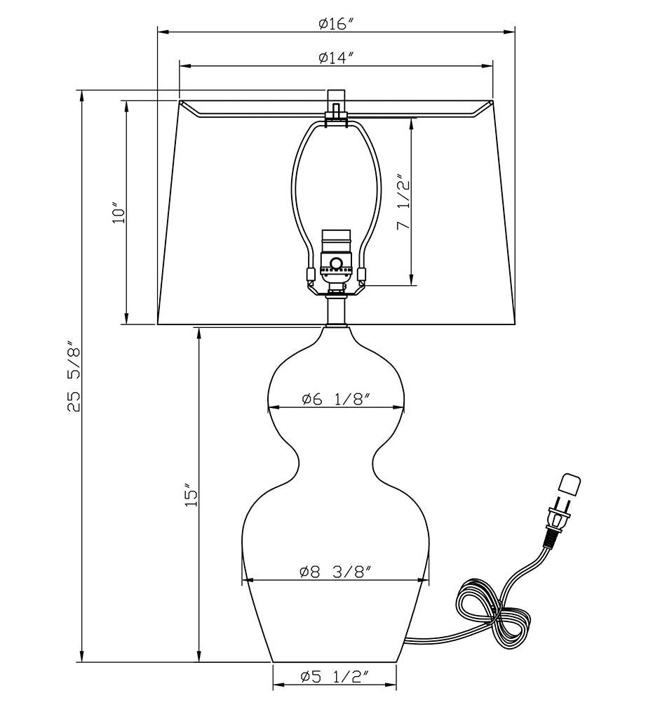 Allred Collaborative - FlowDecor - Theresa Table Lamp - Theresa Table Lamp - 4572-OWC