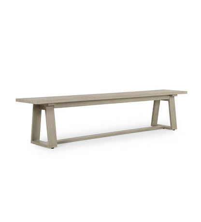 Allred Collaborative - Four Hands - Atherton Outdoor Dining Bench - Weathered Grey - Atherton Outdoor Dining Bench - Weathered Grey - JSOL-133A